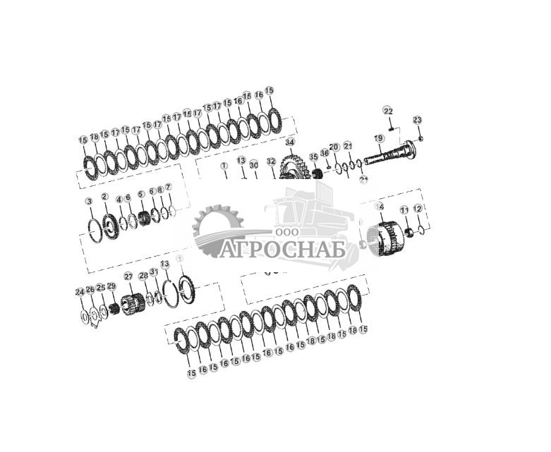 Узел муфты, муфты третьей и четвертой передач - ST725528 46.jpg